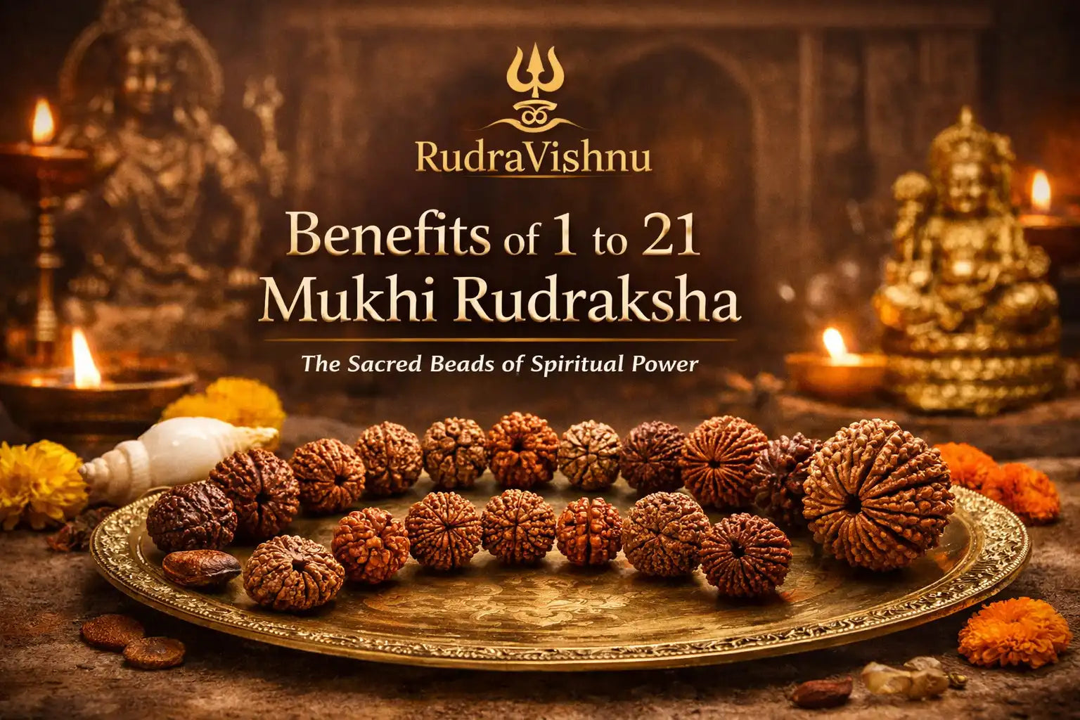 Benefits of 1 to 21 Mukhi Rudraksha