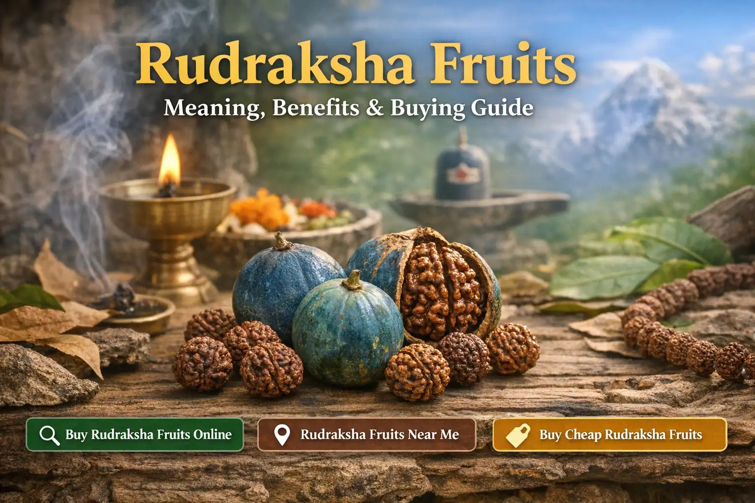 🌿 Rudraksha Fruits: Meaning, Benefits & Buying Guide