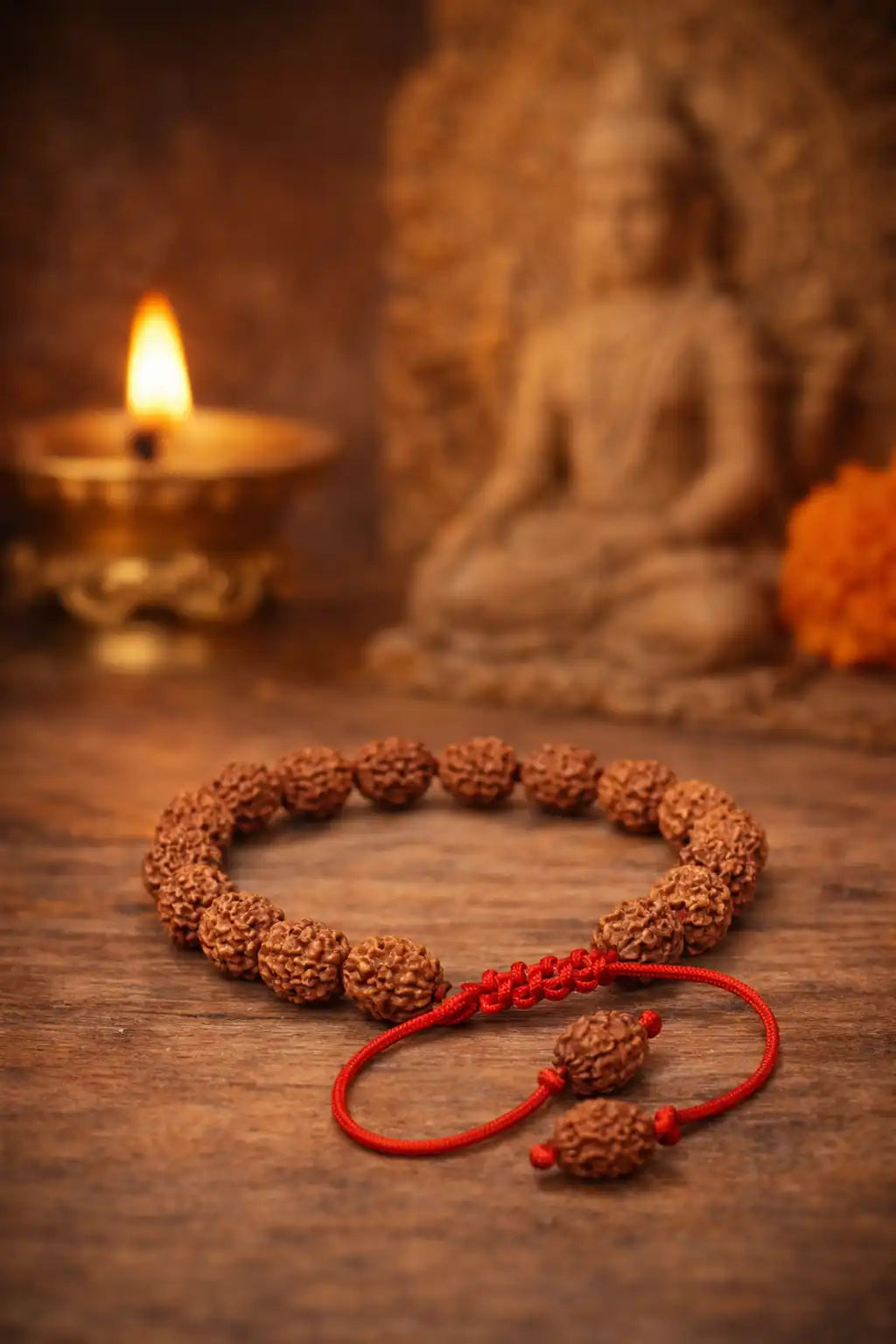 4 Mukhi Indonesian Rudraksha Bracelet (Certified) – बुद्धि, ज्ञान & Creativity Booster|27 Beads  | X-Ray Tested Original Rudraksha | RudraVishnu