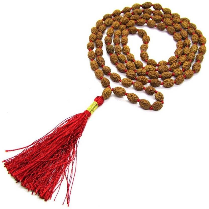 3 Mukhi Indonesian Rudraksha Mala 108 Beads (8mm-10mm)