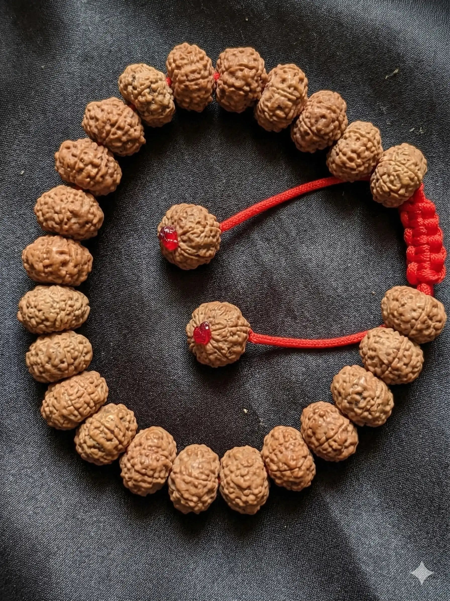 7 Mukhi Indonesian Rudraksha Bracelet (7–9mm) – Certified Original Seven Face Rudraksha | 27 Beads Wealth, Prosperity & Goddess Lakshmi Blessings | X-Ray Verified | RudraVishnu