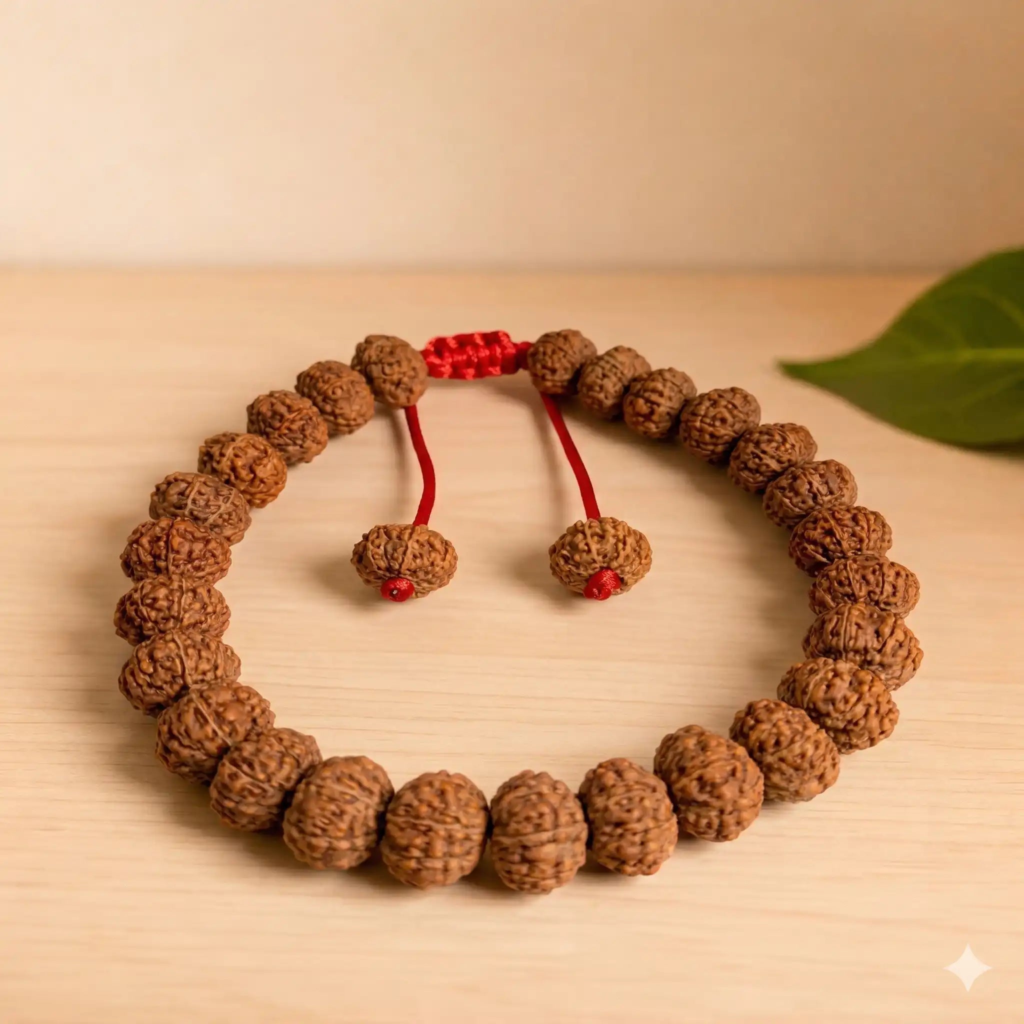 8 Mukhi Indonesian Rudraksha Bracelet (7–9mm) – Certified Natural Beads with X-Ray Report |27 Beads | Removes Obstacles & Brings Success