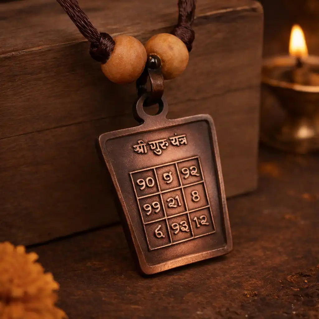 Jupiter (Guru) Yantra Locket – Activated Copper Pendant for Growth, Knowledge & Success